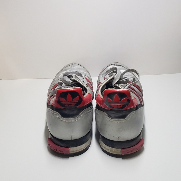 Silver and black and red adidas shoes size 11.5 US. - Picture 4 of 7